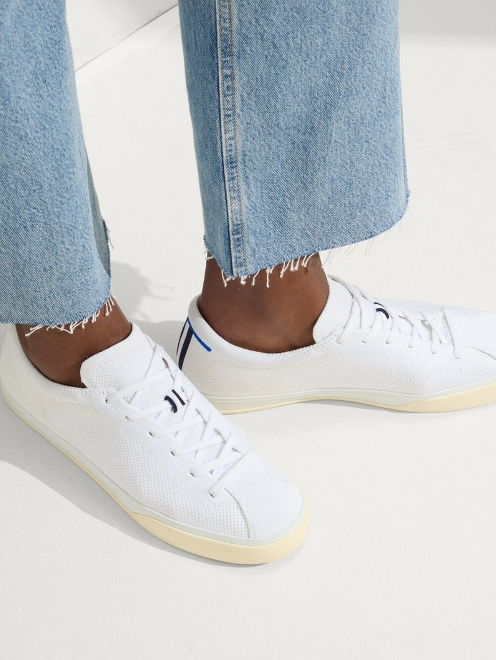 Rothy's The Lace Up Sneaker Womens 10 Off White Good Sustainable Knit Shoes